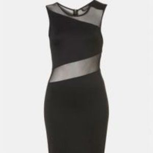TOPSHOP - Black Dress with Mesh Cut Outs